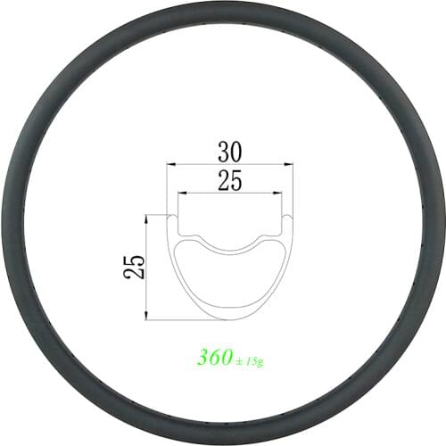 29er MTB XC race 30mm hookless carbon rim 25mm deep clincher tubeless UD 3K 12K matte glossy 24 28 32 Holes mountain bike wheel