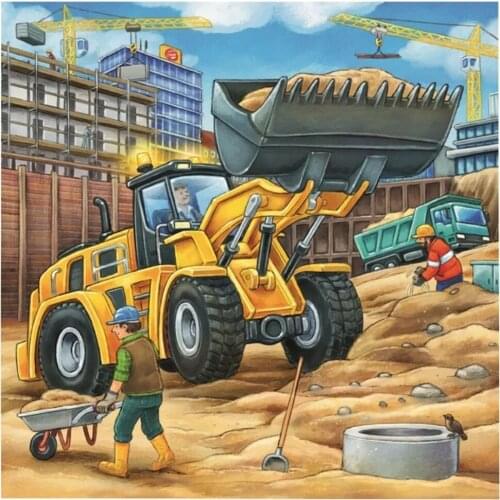 5D DIY Diamond Painting Full Square/Round Drill "Excavator Scenery" 3D Diamond Rhinestone Embroidery Cross Stitch Gift Home