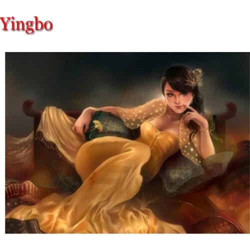 3d Diamond Embroidery pretty girl Diamond Art 5D Cross Stitch Diamond Painting Full Square round drill Hobbies And Crafts