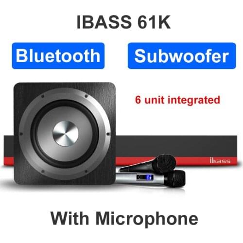 Bluetooth Soundbar IBASS 61K Speaker Subwoofer Microphone Surround sound home theater Bluetooth Speaker USB AUX optical Coaxial