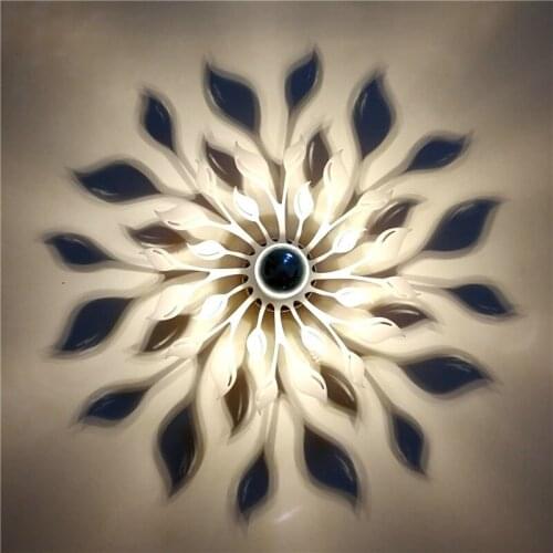 LED Flower Shadow kids Wall Light AC 110-220V Acrylic Celling Wall Lamp 3D Shadow Projection lampe applique murale luz pared