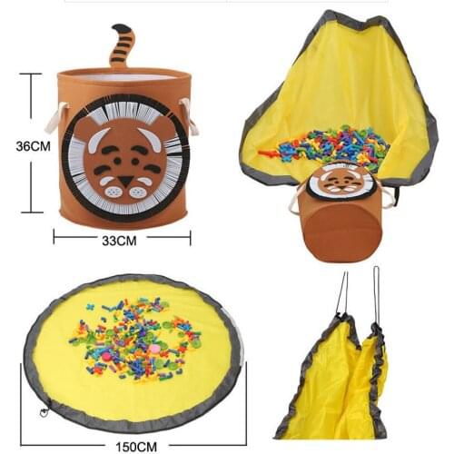 Fast Collecting Cartoon Tiger Elephant Felt Storage Bin/Basket Toys Collet And Storage Box For Children Festival Birthday Gift