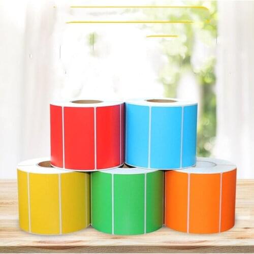 60*30mm/60*40mm Colorful Blank Thermal Transfer Labels Printer Paper Shipping Adhesive Stickers Office School Supplies