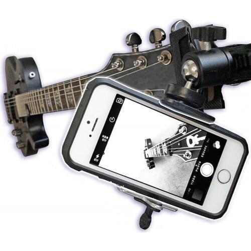 Guitar Ukulele Mount Holder for iphone Smartphone Fixation Support Adjustable Ball Head Holder for Gopro Action Cameras & Tablet