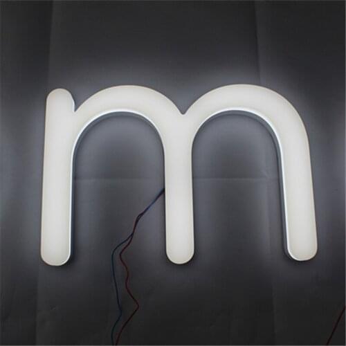 Customized Acrylic Signage Face and Partial Side Lit Led Letter Waterproof 3D Logo Sign for Shop Bar