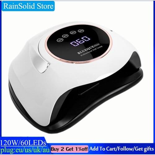 NEW 6/90/180W Nail Lamp 60/LEDS Manicure Lamp Dryer Used For Curing UV Gel Varnish Tool With Sensor LCD Display Screen