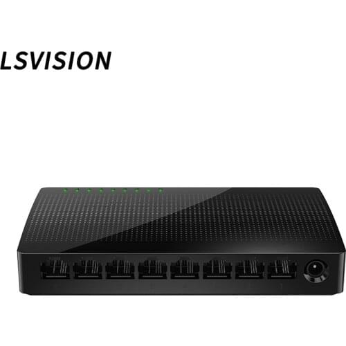 LSVISION GLSG108 Ethernet Switchs 8-Ports Gigabit Port Desktop Switch 10/100/1000Mbps RJ45 Port Soho Switch