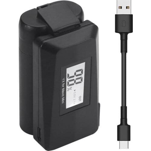 Top Deals for DJI Mavic Mini QC3.0 Fast Charger Battery USB Charging ,with TYPE C Cable ,LED Charger for Mavic Mini Drone Parts
