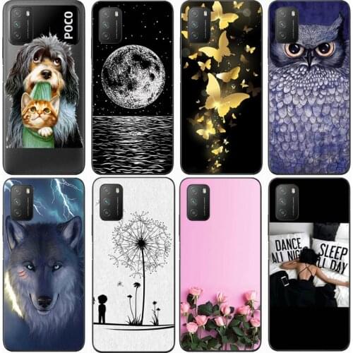 Fashion Soft silicone TPU Back Cover For XIAOMI POCO M3 Phone Funda Case For Xiaomi poco m3 Cute Cartoon Case