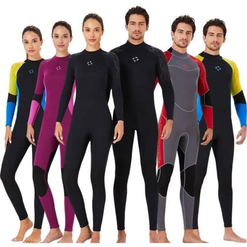 Mens Wetsuit 3mm Neoprene Jumpsuit Youth Women Full Body Diving Suits for Scuba Surfing Swimming Long Sleeve Spring Swimsuit