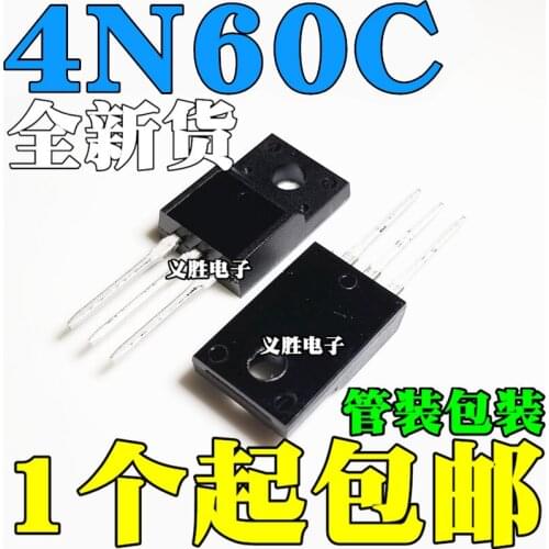 New and original 4N60 FQPF4N60C TO-220F MOS Field effect tube 4A 600V N-channel MOS field effect tube, a new