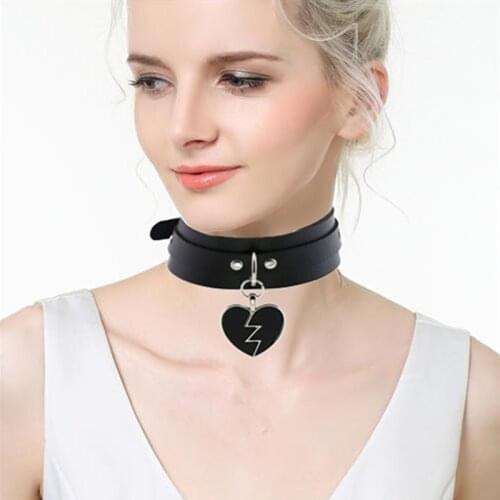 Sexy Punk Choker Collar Leather Choker Bondage Cosplay Goth Jewelry Women Gothic Necklace Harajuku Accessories