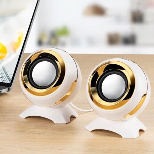 Portable Computer Speakers for Notebook Mobile Phone USB Desktop Multimedia Subwoofer Mini Wired Speakers, Plug and Play