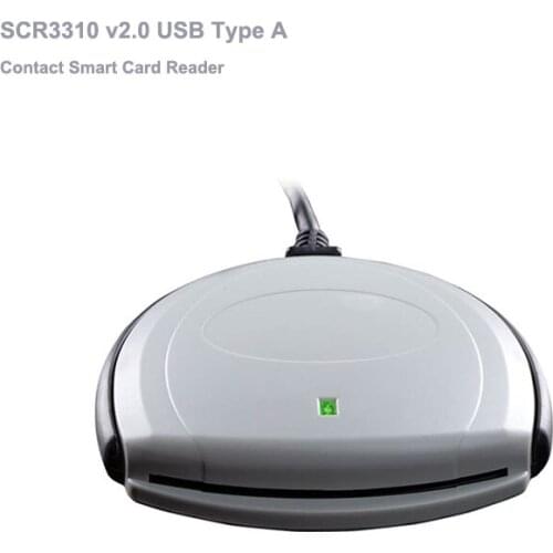100 pcs SCR3310 v2.0 PC/SC Contact Smart Card Reader Writer for ID Card reader ISO 7816 type A