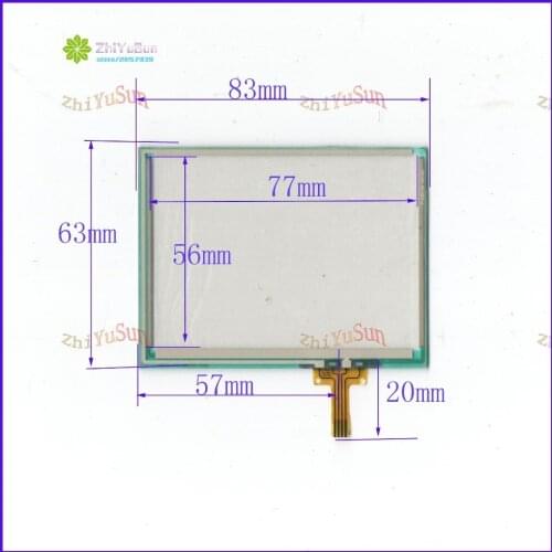 ZhiYuSun 83mm*63mm TP-035F-04 3.5inch 4 line touch screen panel 83*63 Sensor glass Compabible for GPS CAR