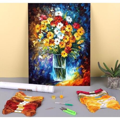 Morning Charm Printed Canvas 11CT Cross Stitch Set DIY Embroidery DMC Threads Handmade Craft Knitting Hobby For Adults Design