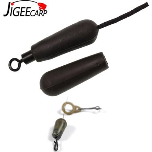 JIGEECARP 100pcs Carp Fishing Arrow Buffer Beads for Helicopter/Chod Rig Knot Protector Rubber Shock Buffer Carp Accessories