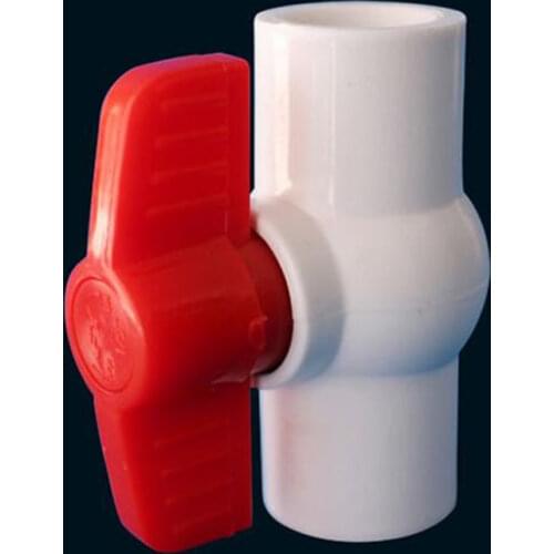 20/25/32/40/50/63/75/90/110/160/200mm Ball Valve Slip Shut Handle Valve PVC Pipe Fittings Plumbing Water Tube Connector