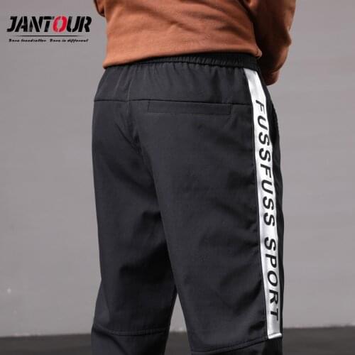 2021 Harajuku Spring Men Pants Casual Mens Trousers Fashion Letter Print Loose Elastic Waist Korean Style Pants Trousers Male