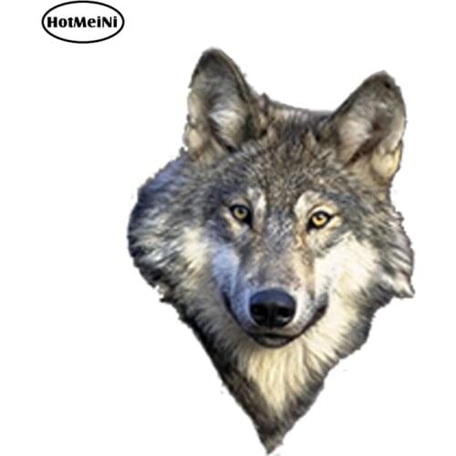 HotMeiNi 13cm x 9.1cm Car Styling Car Sticker Adesivo Adesivi Auto Moto Tuning Biker Lupo Wolf R1 Waterproof Car Accessories