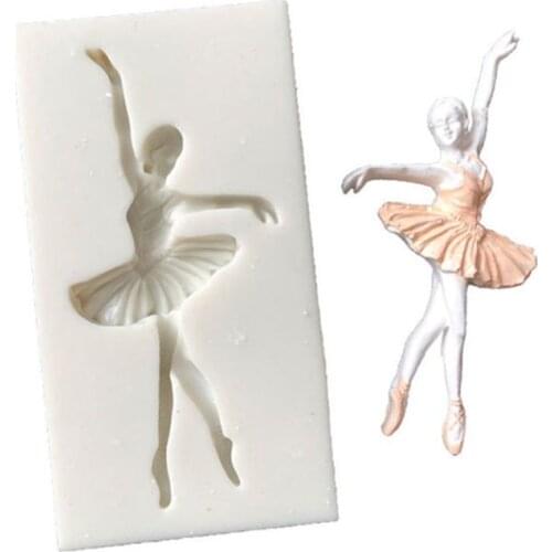 Ballet Girl Dancer Silicone Mold Fondant Chocolate Cake Stencil Decorating Tool