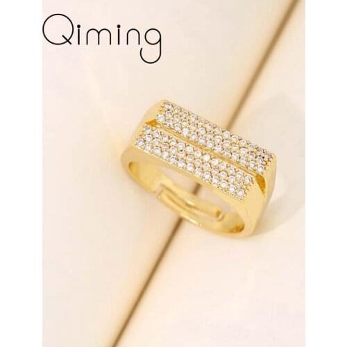 Bohemia CZ Zircon Rings For Women Luxury Jewelry Party Dress Gift Dainty Everyday Finger Adjustable Rings Wedding Bague