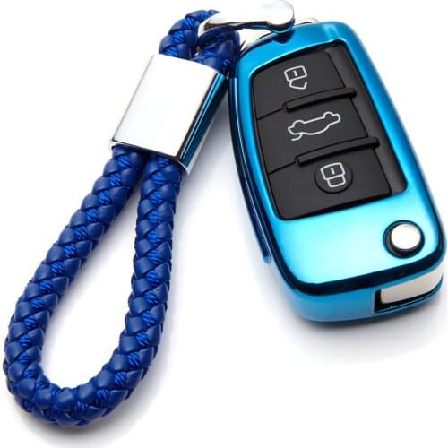 Car Key Case Cover For Audi A1 A3 A4 A5 Q3 Q5 Q7 A6 C5 C6 A7 A8 R8 S4 S5 S6 S7 S8 SQ5 RS5 A4L A6L Soft TPU Protection Key Shell