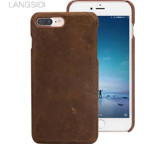 Luxury brand phone case leather retro phone shell For iPhone 7 Plus full hand-made For iPhone SE 5 5S 6 6S 8 Pllus X cover