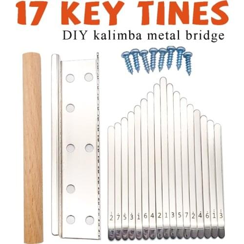 Dexinor Hobby 17 Key Tines DIY Kalimba Piano Mbira Upgrade Metal Bridge Set Instrumentos Accessories