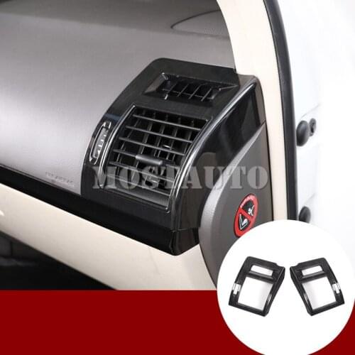 For Toyota Land Cruiser Prado FJ150 Black Dashboard Side Air Vent Outlet Trim Cover 2010-2019 2pcs Car Accessories Interior