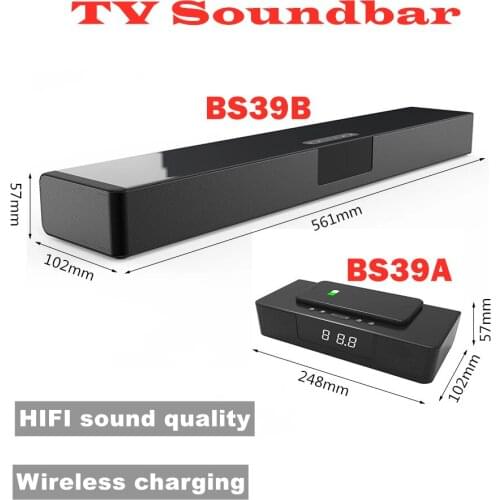Home Theater Sound Bar TV Echo Wall Wireless Bluetooth Speaker Subwoofer 4D Stereo with Wireless Charging Function caixa de som