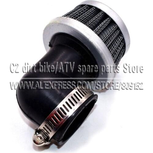 35mm Air Filter 90 degree right angle pod Wire mesh material for small dirt bike pit bike ATV Scooter use