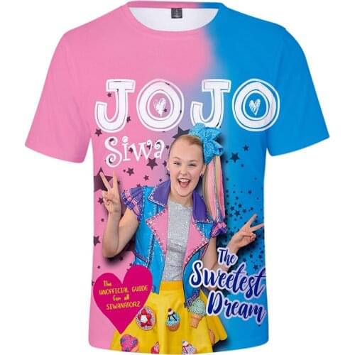 JOJO SIWA 3D T Shirt Women Girls Summer Crewneck Short Sleeve Tshirt T-shirt Funny Plus Size T shirts Tee Brand Clothing
