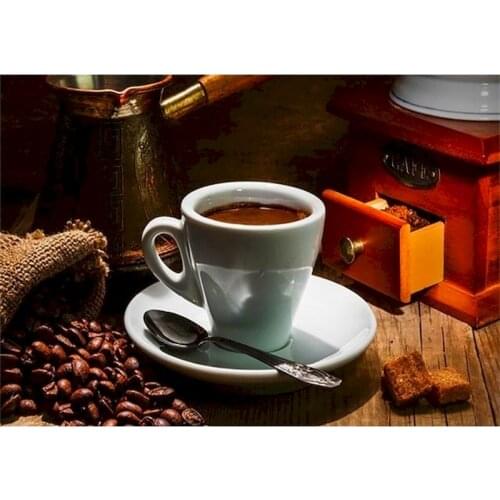 GATYZTORY Framed Black Coffee Scenery Oil Painting By Numbers For Adults Beginner On Canvas Home Decoration Wall Photo 40x50cm