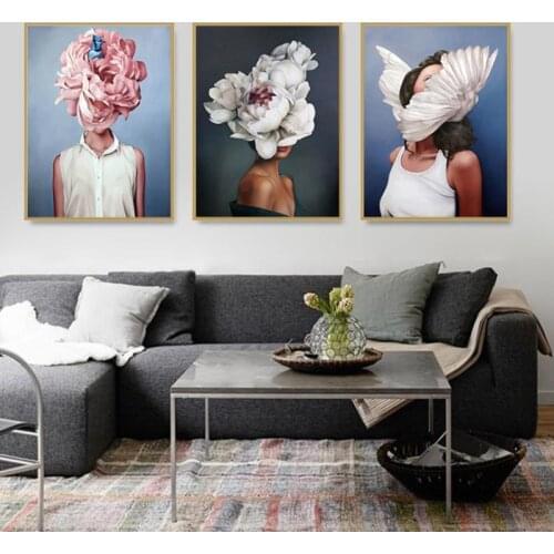Diy Frame Figure Picture Painting By Numbers Flowers Women Gift Wall Art Canvas By Numbers Acrylic Art For Home Decors