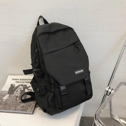 Nylon Backpack New Trend Female Men Backpack Summer Fashion Women Backpack Girls Boys Schoolbags Solid Color Shoulder Bags