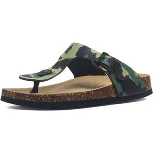 New Men Beach Cork Flip Flops Slippers 2020 Casual Summer Man Mixed Color Print Slip on Slides Shoe Plus Size 35-45