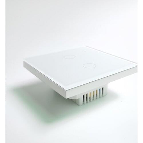 CE Aprroved 220V 2Gang 1Way Glass Panel Tuya Wifi Touch Switches Smart Life for Amzon Alexa