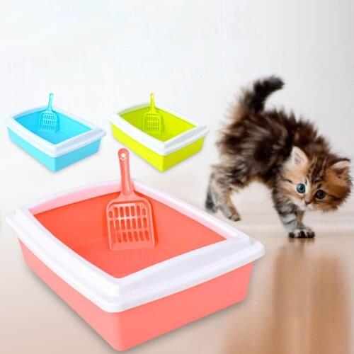 Semi-closed Litter Box Small Cat Toilet Pet Cat Potty Open Cat Sand Basin Cat Litter Bedpans Supplies