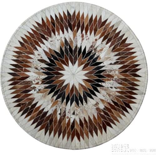 Nordic Style Simple Art Personality Non-slip Round Rug Floor Mat Bedroom Living Room Home Decoration