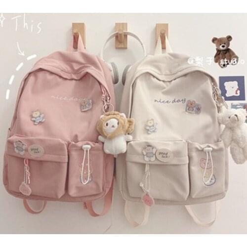 Anti-theft schoolbag female high school college student backpack large capacity junior high school campus small fresh back pack