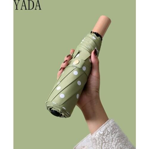 YADA 2021 Design Creative Dots Umbrella For Women Rainy Foldable Umbrella Rainproof Sun UV Protection Parasol Umbrella YS200056