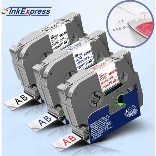 18mm Fabric Label Compatible Brother Fabric Iron On Label Tape FA241 FA4 FA4R Printer Tape For Brother PT Label Maker PTD450 400