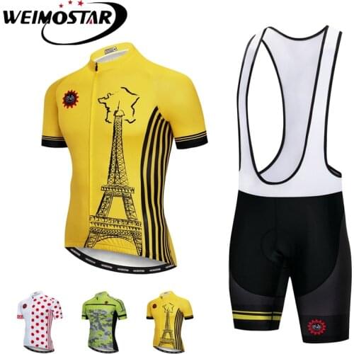 Weimostar Team Summer Pro Racing Cycling Jersey Bike Bib Shorts Set Maillot Ropa Ciclismo MTB Bicycle Clothing Wear S-4XL