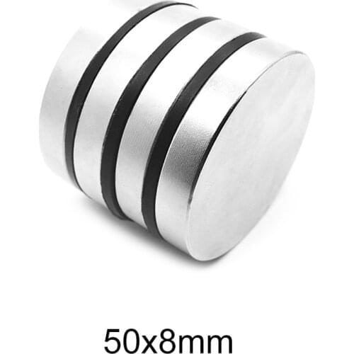 1/2/3PCS 50x8 mm big round magnets 50mm X 8mm Dics Strong Powerful Neodymium Magnet 50x8mm N35 Permanent Magnet 50*8 mm
