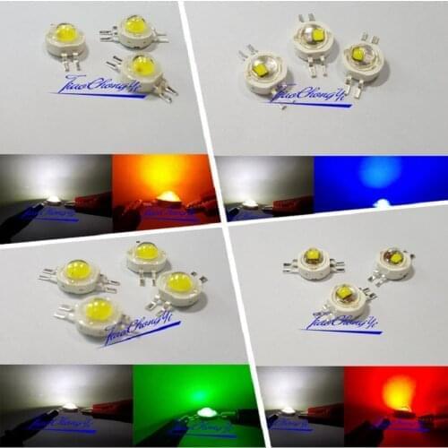 10PCS 2X3W 2chip Double color white/ Red Grnn Blue Yellow UV High Power LED Light Emitting Diode