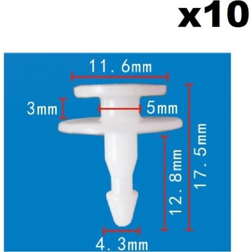 10x Nylon For Honda Water-resisting plate male buckle