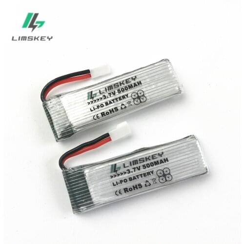 2pcs 3.7V 500mah Lipo Batteries For Eachine E50 H37 RC Helicopter Drone For Wltoys V930 V977 V988 Spare Part