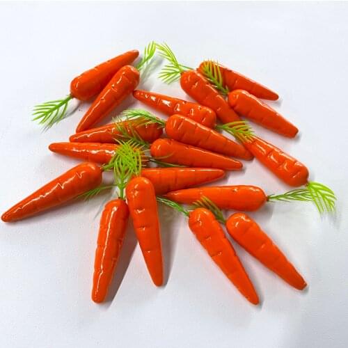 20pcs Easter Carrots Easter decoration for home Artificial Carrot Fake Fruit Vegetables Rabbit Easter Bunny party decor Kids Toy