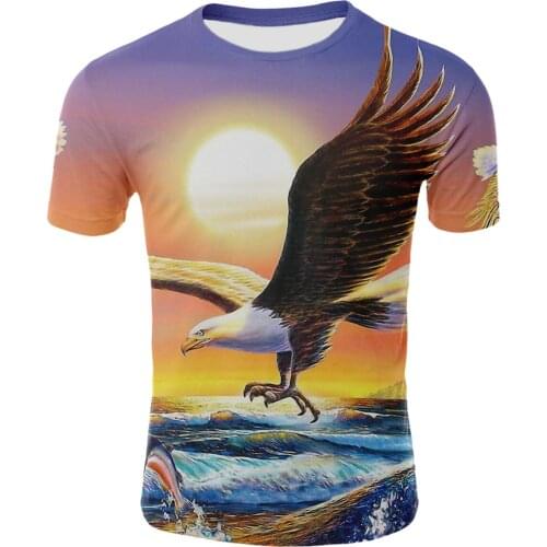 2021 verano hombres y mujeres impresión 3D linda camiseta moda león niños diversión animal punk manga corta